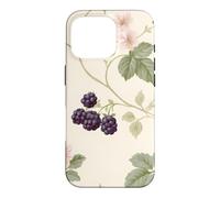 Modèle Cottagecore de Fleur Rose de mûre et de ronce Coque pour iPhone 16 Pro