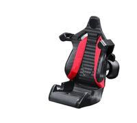 Modèle course en Fiber carbone pour Support téléphone voiture en forme siège Support GPS pour différents modèles de téléphone évent Intérieure Voiture(Red)