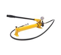 Modèle CP-700 Pompe hydraulique manuelle avec tuyau hydraulique de 1,9 m et manomètre Pression nominale 700 bar, raccord de tuyau spécial de la pompe à main pour outils hydrauliques, raccord fileté de