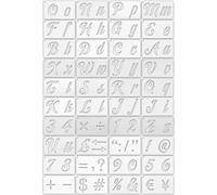 Modèle D’alphabet et Chiffres en PET pour Lettrage Uniforme | Compatible Aérographe, Surface Lisse et Résistante, pour Enseignants et Créateurs, Déco Murale