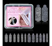 Modèle d ' art d ' ongles en Silicone sur le thème de noël, avec motifs 3D, flocon de neige et léopard imprimés, moule d ' art d ' ongles réutilisable