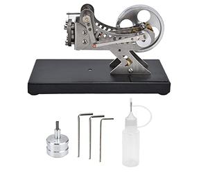 Modèle d’Engin à Vide Classique, Jouet d’Engin à Combustion Externe en Aluminium, kit de démonstration éducatif en Sciences avec Flacon d’éthanol et Outils pour l’Apprentissage en
