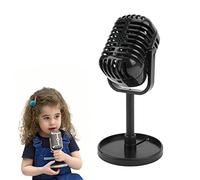 Modèle d'accessoires de Microphone rétro, Accessoires de Microphone en Plastique hautement simulés, Faux Microphone pour Le Tournage de Cadeaux, Accessoires de Photographie, (Noire)