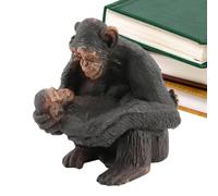 Modèle d'action Chimpanzé - Figurines De Chimpanzés Safari | Ensemble De Jeu De Collection d'animaux Réutilisable | Figurines d'animaux De La Jungle, Modèle Animal Réaliste, Jouets Éducatifs pour