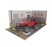 Modèle d'affichage de parking à l'échelle 1/24 - Surfaces d'affichage plat, pad de modèle compact | Scène d'arrangement de voitures moulures, carreau de fond photo avec lignes peintes pour étagères, b