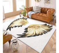 ModèLe d'ailes Simple Tapis Antidérapant à Poils Courts 180x240 cm Blanc Tapis de Salon et Chambre, Facile d’Entretien, Dos Antidérapant, Décoration Douce pour Enfants et Animaux