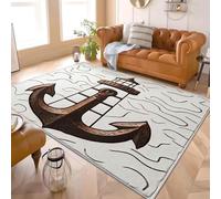 ModèLe d'ancrage Simple Tapis Antidérapant à Poils Courts 60x90 cm Blanc Tapis de Salon et Chambre, Facile d’Entretien, Dos Antidérapant, Décoration Douce pour Enfants et Animaux