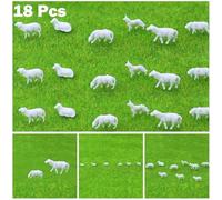 Modèle d'animaux de la ferme - Échelle 187 HO - Peinte - Parfait pour les chemins de fer et les bâtiments - Matériau plastique