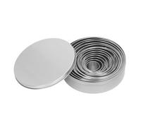 Modèle D'Anneaux à Gâteau, 14 Pièces en Acier Inoxydable, Ensemble de Modèles de Gâteau, Anneaux à Pâtisserie pour Gâteaux à la Mousse, Biscuits et Pain