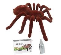 Modèle d'arachnide télécommandé - Spider RC haute simulation | Chenille texturée réaliste à huit pattes avec des yeux rouges brillants pour le poisson d'avril, blagues d'Halloween, jouets Gag, astuces