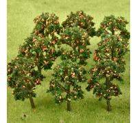 Modèle D'arbres Fruitiers En Plastique, 10 Pièces/Lot, Aménagement De Train Architectural, Paysage De Jardin, Jouet Miniature