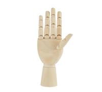Modèle d'Artiste de Corps de Main de Femme, Modèle en Bois de Main Droite et Gauche, Mannequin de Sculpture en Bois Articulé Articulé en Bois pour Décoration de Magasin à Domicile (7 inch right hand)
