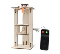 Modèle D'ascenseur Électrique, Expérience Physique Mécanique Levage Poulie | Ensemble D'assemblage De Puzzle Pratique, Équipement Pédagogique STEAM For L'expo-sciences En t À La Maison
