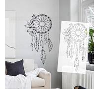 Modèle d'attrape-rêves bohème surdimensionné personnalisé réutilisable texturé Art mural peinture supplémentaire pour décoration murale S652 81 cm