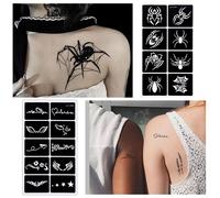 Modèle D'autocollant De Tatouage Creux À Jet D'encre Autocollant De Tatouage Imperméable Indien De Pâte De Henné Semi-Permanente D12709 6 Au Hasard