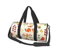 Modèle d'automne avec imprimé Animal Hibou Renard écureuil Oiseaux, Sac de Voyage de Grande capacité, Sac à Main Rond, Sac de Voyage de Sport, fourre-Tout, Sac de Fitness