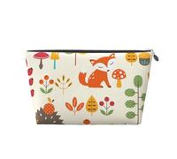 Modèle d'automne avec imprimé Animal Hibou Renard écureuil Oiseaux, Trousse de Toilette Trousse de Maquillage Sac à cosmétiques Trousse de Toilette de Voyage Portable