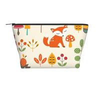 Modèle d'automne avec imprimé Animal Hibou Renard écureuil Oiseaux, Trousse de Toilette Trousse de Maquillage Sac à cosmétiques Trousse de Toilette de Voyage Portable
