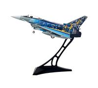 Modèle d'aviation en Métal 1:72 Adapté pour Typhoon EF-2000 Fighter Blue Alliage d'avion Moulé sous Pression Modèle Adultes Fans Cadeau Souvenir(with Base)