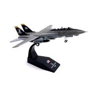 Modèle d'avion 1/100 pour USA F-14 Jolly Roger Squadron Boeing Modèle de Bombardier de Missile Militaire Modèle d'avion Collection Exquise Cadeau (Couleur : A)