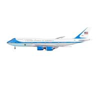 Modèle d'avion Adulte à l'échelle 1:400 US Air Force One 747-8 Modèle d'avion en métal moulé sous Pression à Collectionner Avion moulé sous Pression(Blue)