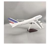 Modèle d'avion B747 en résine moulée sous Pression 47cm échelle 1/150 avec Train d'atterrissage Collection d'avions Ensemble de Jeu de Passe-Temps Miniature(with Lights)