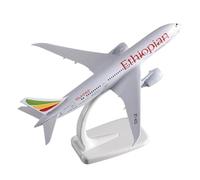 Modèle d'avion en Alliage Modèle d'avion Ethiopian Airlines B787 en Métal Moulé sous Pression Échelle 1/400 20 Cm pour Collection Collection Et Présentation