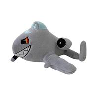Modèle d'avion en peluche - Peluche dents de requin, traversin câlin mini avion + tissu velours ultra confortable, accents de couleur bleu rouge, décoration de literie unique | pour chambre de femme,
