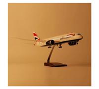 Modèle d'avion en résine moulée sous Pression pour B787 43cm échelle 1/130 idéal pour Collectionner décoration de Bureau Ensemble de Jeu de Passe-Temps Miniature(with Lights)