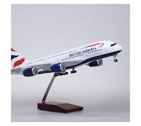 Modèle d'avion en Résine Plastique Moulé sous Pression, Échelle 1 160 50.5 Cm pour A380 British Airways, Jouet Artisanat De Collection Kit de Jeu de Passe-Temps