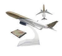 Modèle d'avion Gulf A330 l'échelle 1:400, 16 cm,métal moulé sous Pression, Statique, avec Plancher Bois, Piste Miniature, Design Plastique avec piédestal, Construction modèles