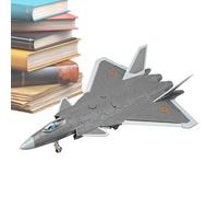 Modèle d'avion Jouet d'avion | Avion à l'échelle 1:84 avec lumière et son | Avion jouet avec support, modèle J-20 pour salon, chambre, bibliothèque, bureau