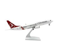 Modèle d'avion Miniature en Résine pour Avion Turc B737 30 Cm Échelle 1/240 avec Roues Et Trains D'atterrissage pour Les Passionnés D'Aviation