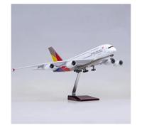 Modèle d'avion moulé sous Pression en résine A380 de 50,5cm au 1/160 avec kit Construction et décoration Ensemble de Jeu de Passe-Temps Miniature(with Light)
