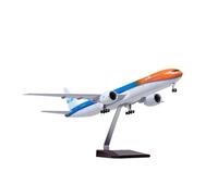 Modèle d'avion moulé sous Pression en résine Orange 47 cm 1/157 pour B777 Collection Exposition Jouets Souvenirs Ensemble de Jeu de Passe-Temps Miniature(Without Lights)