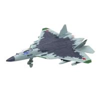 Modèle d'avion Volant Avion Chasse SU 57 1/100 L'armée L'air Russe Modèle Réduit Chasse en Métal Moulé sous Pression for Collection Exposition Avions aériens(Blue)