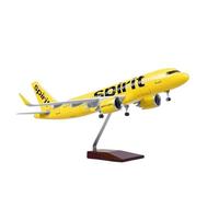 Modèle d'avion Volant Modèle d'avion Moulé sous Pression A320 De La Série Airbus 320 De Spirit Airlines Échelle 1:80 47 Cm avec Roues Avions aériens