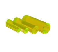 Modèle de barre ronde transparente, Tige en acrylique, tige ronde en plastique acrylique transparent vert rouge jaune orange bleu, tiges solides en PMMA 1 pièce(Green,8x500mm)