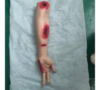 Modèle de bras d'entraînement de suture chirurgicale de 55 cm, modèle de simulateur de plaie, simulateur réaliste de lacération, fracture, plaie, contrôle des hémorragies, pour l'éducation médicale