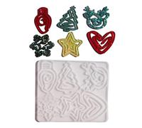 Modèle de bricolage saisonnier en silicone pour styles trombones, marque-pages en résine, moule de Noël essentiel en silicone