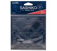 Modèle de broderie Sashiko 10,2 cm x 10,2 cm - motif Seigaiha (vagues) - par Sew Easy