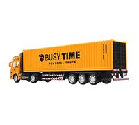 Modèle de Camion Conteneur en Alliage, Jouet de Voiture Hautement simulé, Véhicule à Tirer pour Enfants de 3 Ans et Plus, Jaune, 12,2 X 3,1 X 2 Pouces, Collection de Cadeaux (Camion