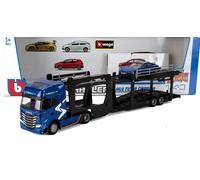 MODÈLE DE CAMION STATIQUE BURAGO IVECO FIAT S-WAY 570 BISARCA VOITURE AUDI E-...