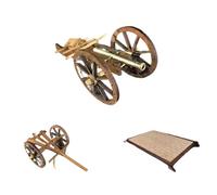 Modèle de canon napoléonien 3D en bois pour adultes à construire - Kit de montage historique d'artillerie en laiton - Cadeau pour les amateurs de militaires et les collectionneurs de modèles (paquet 1