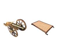 Modèle de canon napoléonien 3D en bois pour adultes à construire - Kit de montage historique d'artillerie en laiton - Cadeau pour les amateurs de militaires et les collectionneurs de modèles (paquet 1