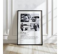 Modèle de carte photo Définition de l'amour, cadeau photo de couple pour lui, pour elle, cadeau d'anniversaire de mariage commémoratif, œuvre imprimable pour la Saint-Valentin 50*70cm (toile pure),30*