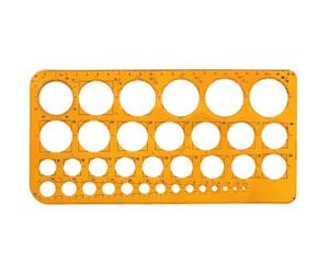 Modèle de cercles pour dessiner | Pochoir de cercles pour dessiner, modèle pratique 10 x 8 avec différentes tailles trous ronds, pochoirs géométriques pour bâtiments scolaires bureau