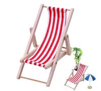 Modèle de chaise longue pliante - Ornement de fauteuil de salon miniature, accessoire de jouets de chaise de bureau, décoration de mobilier d'extérieur d'intérieur, présentoir de pic