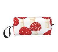 Modèle de Champignons Rouges Agaric Mouche, Trousse de Maquillage Trousse à cosmétiques Trousse de Toilette de Voyage Portable Pochette de Maquillage