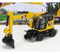 MODÈLE DE CHANTIER STATIQUE CATERPILLAR CATM323F EXCAVATRICE RAIL SUR PNEUS 1/87